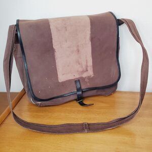 Dries Van Noten Brown and Tan Messenger Bag